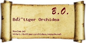 Böttger Orchidea névjegykártya